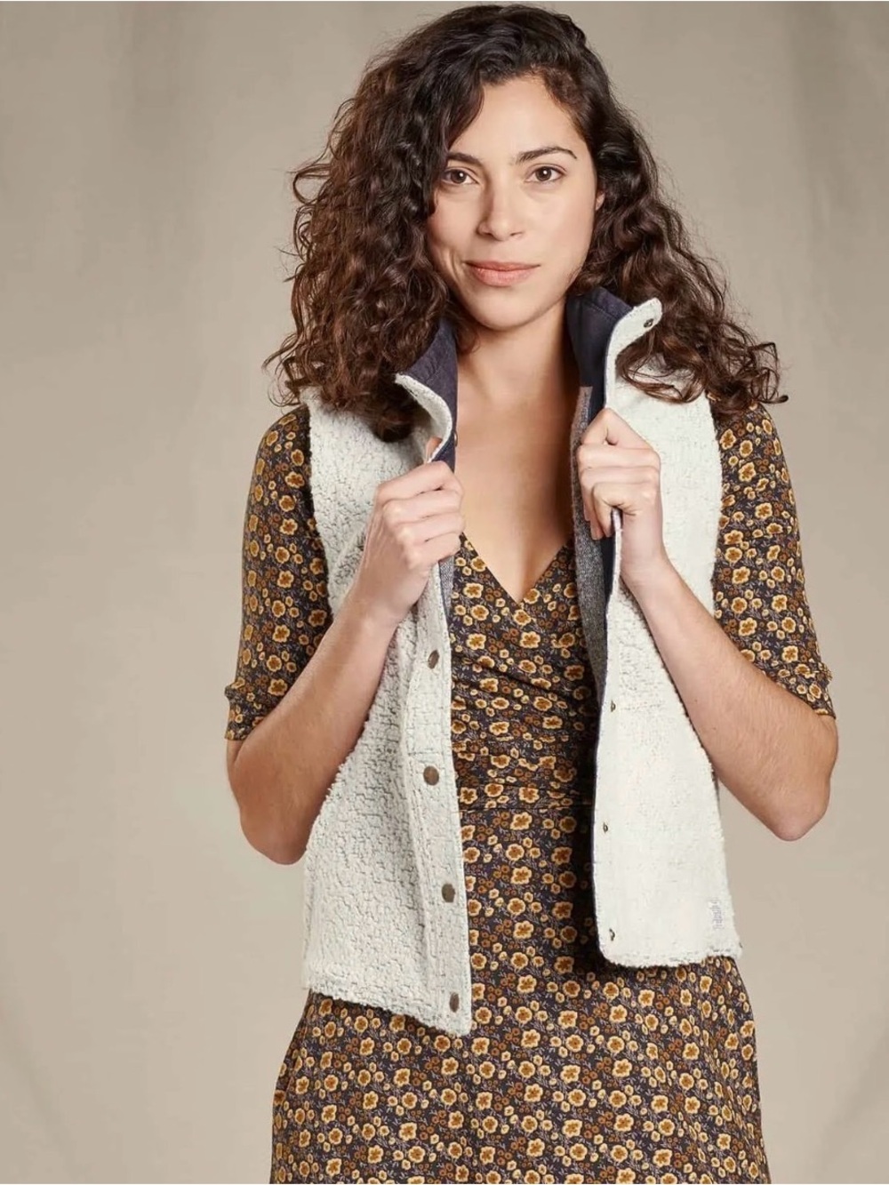 Toad and Co Cream Telluride Sherpa Vest